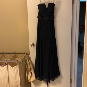 Azazzie bridesmaid dress navy blue
